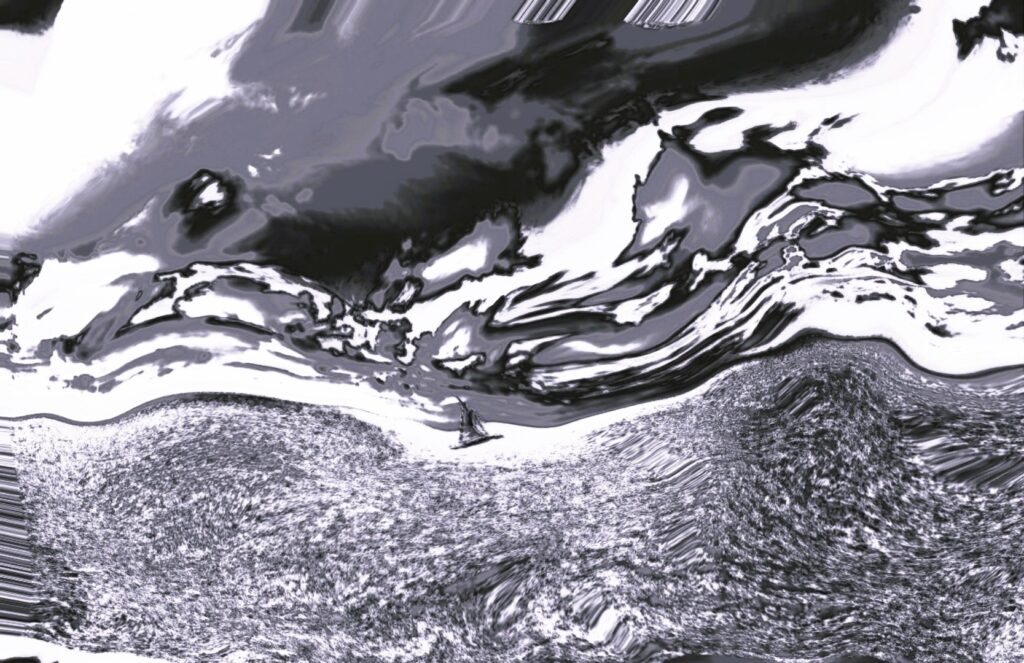 "ocean sailboat in black and white" Robert Fleming